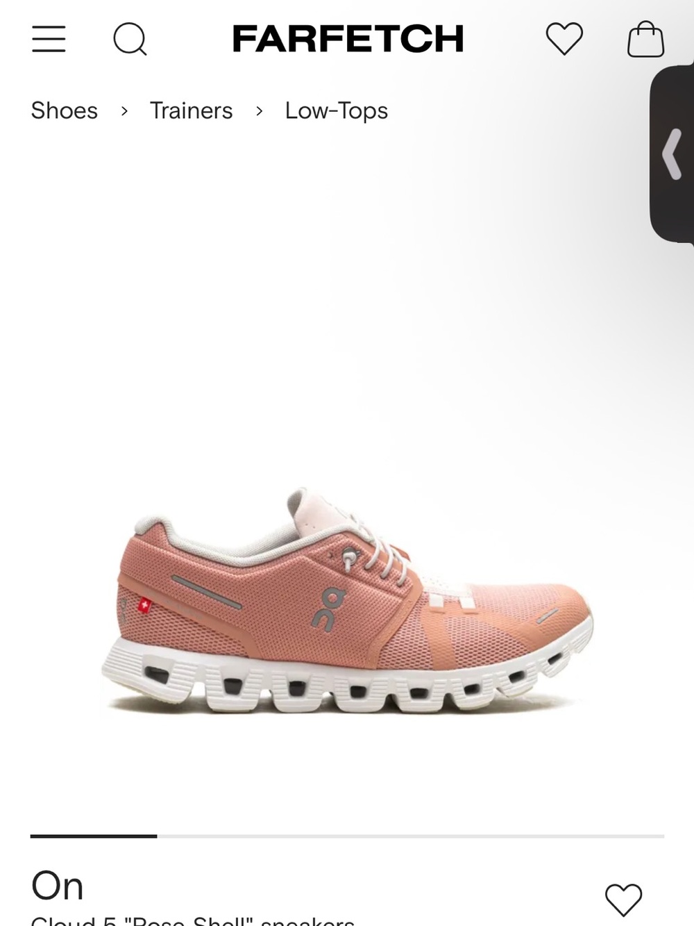 On Running Cloud 5 Low-Top Sneakers in Rose Pink and White